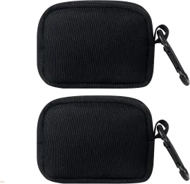 2-Piece Mini Pouch with Carabiner Clip, Unisex Small Organizer Case for Electronics, Makeup, and Accessories