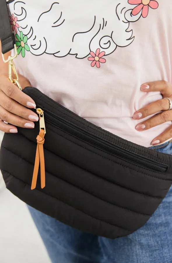 Addison Quilted Nylon Waist/ Sling Bag