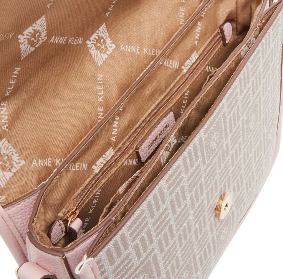 Anne Klein Horsebit Flap Crossbody Handbag