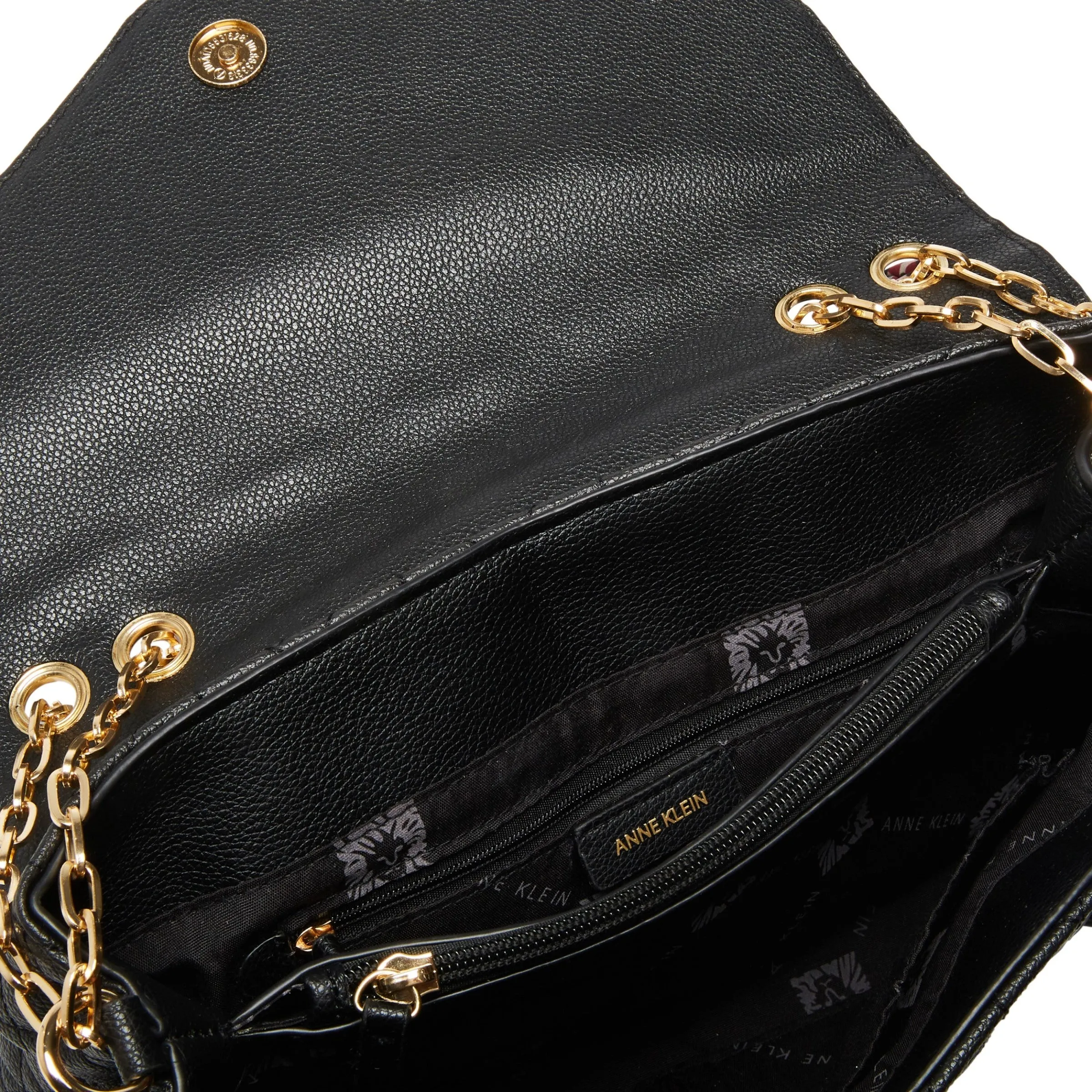 Anne Klein Quilted AK Flap Shoulder Handbag