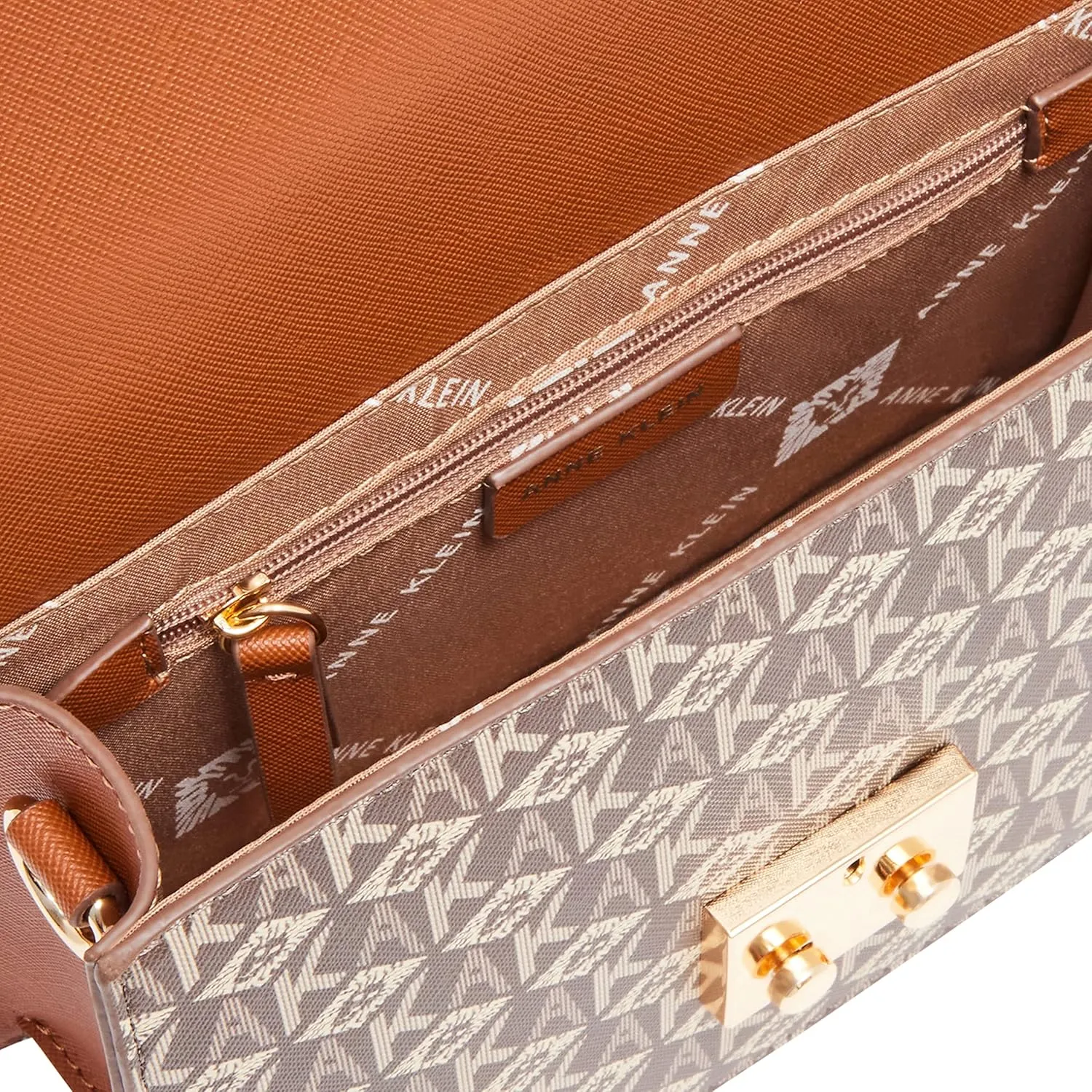 Anne Klein Small Flap Ak Cube Logo Crossbody