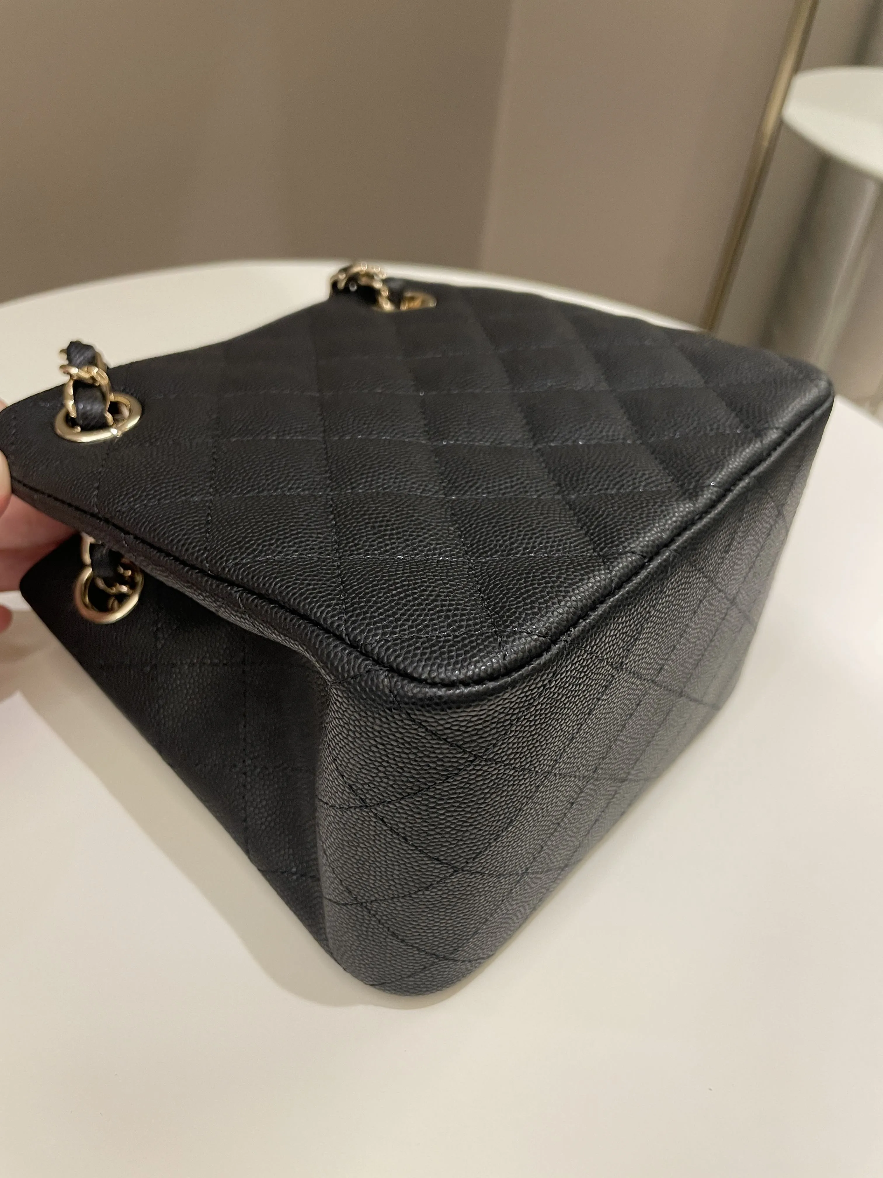 Chanel 22S Mini Bucket Bag Black Caviar