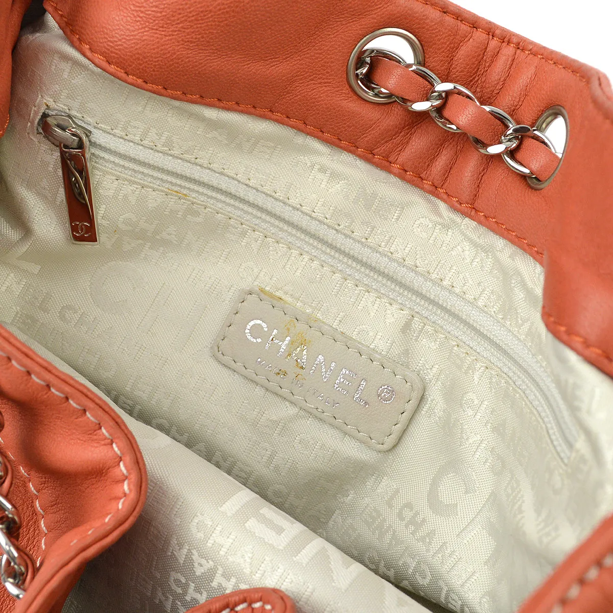 Chanel Pink Lambskin Bucket Shoulder Bag