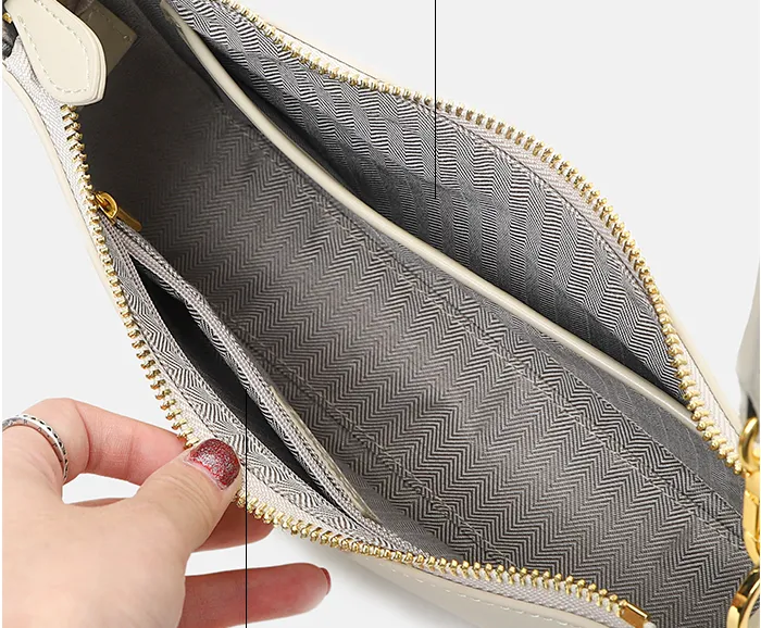 Chic Womens Leather Shoulder Bag Black Crossbody Purses For Women