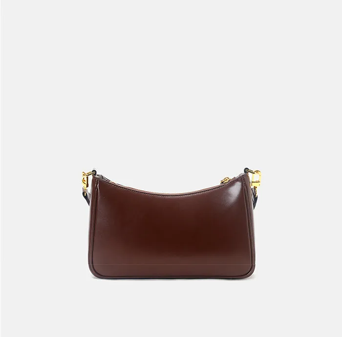 Chic Womens Leather Shoulder Bag Black Crossbody Purses For Women