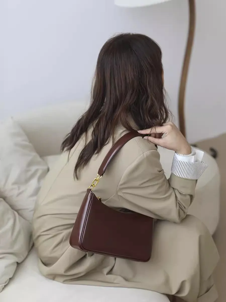 Chic Womens Leather Shoulder Bag Black Crossbody Purses For Women