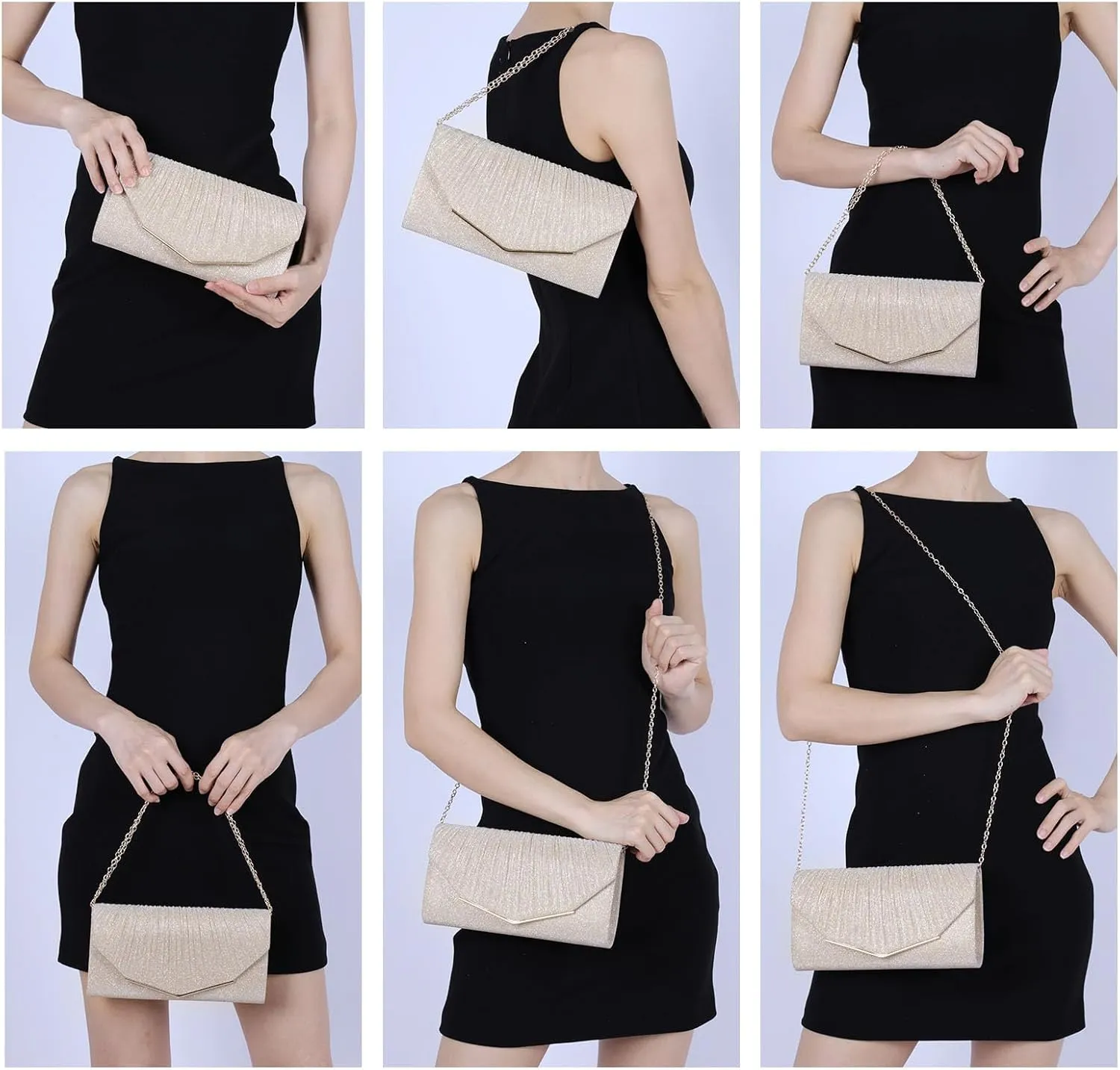 Clutch Purse for Women Party Evening Bag Formal Wedding Cocktail Prom Handbag Elegant Money Purse