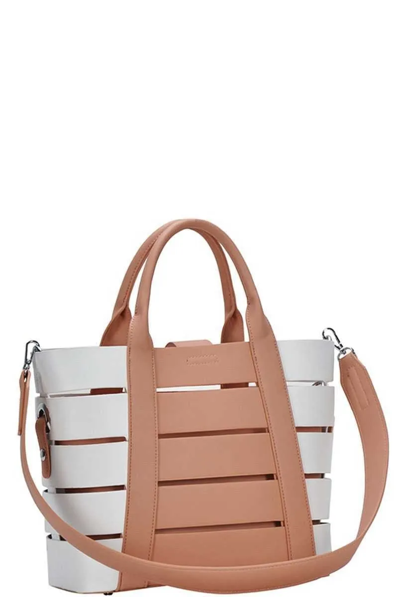 CUT-OUT BUCKET BAG