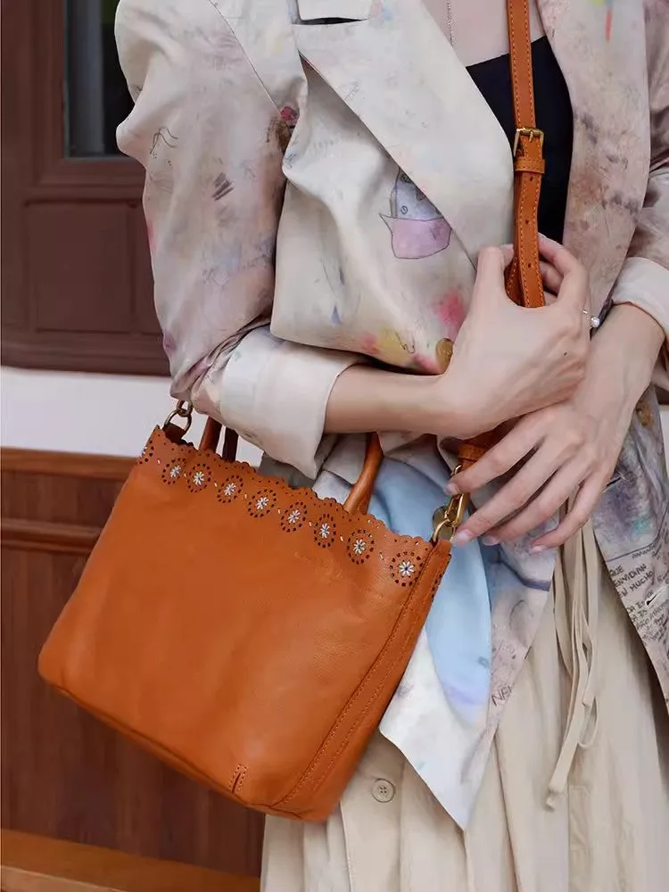 Elegant Womens Leather Shoulder Handbags Black Crossbody Bags For Women