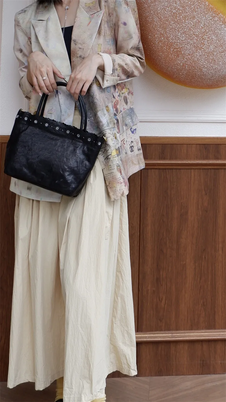 Elegant Womens Leather Shoulder Handbags Black Crossbody Bags For Women
