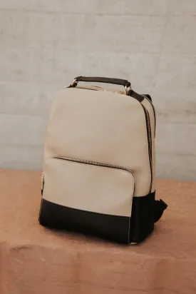 Ellison Zipper Backpack in Oatmeal