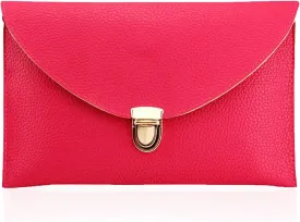 GEARONIC Clutch Purses, PU Leather Evening Envelope Clutch Handbags Womens Crossbody Bag with Chain Strap