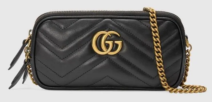 GG Marmont Mini Chain Bag - Dusty Pink, Red, Black