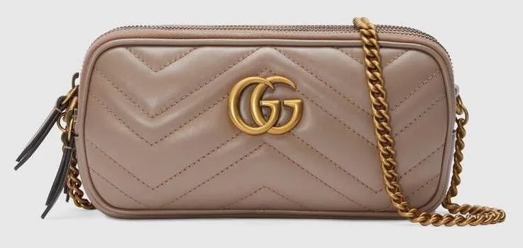 GG Marmont Mini Chain Bag - Dusty Pink, Red, Black