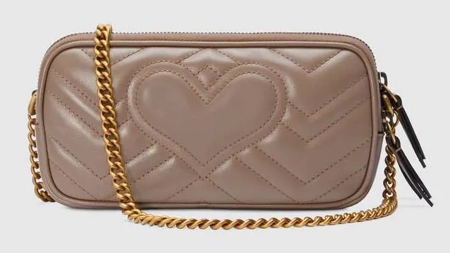 GG Marmont Mini Chain Bag - Dusty Pink, Red, Black