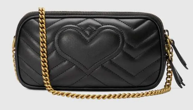 GG Marmont Mini Chain Bag - Dusty Pink, Red, Black
