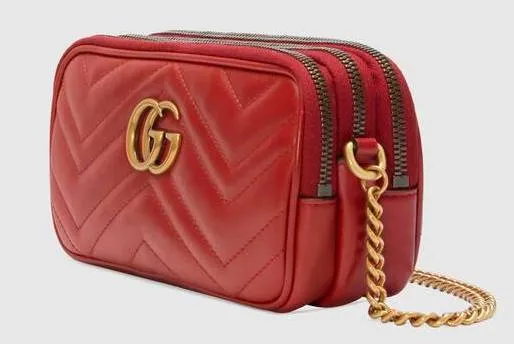 GG Marmont Mini Chain Bag - Dusty Pink, Red, Black