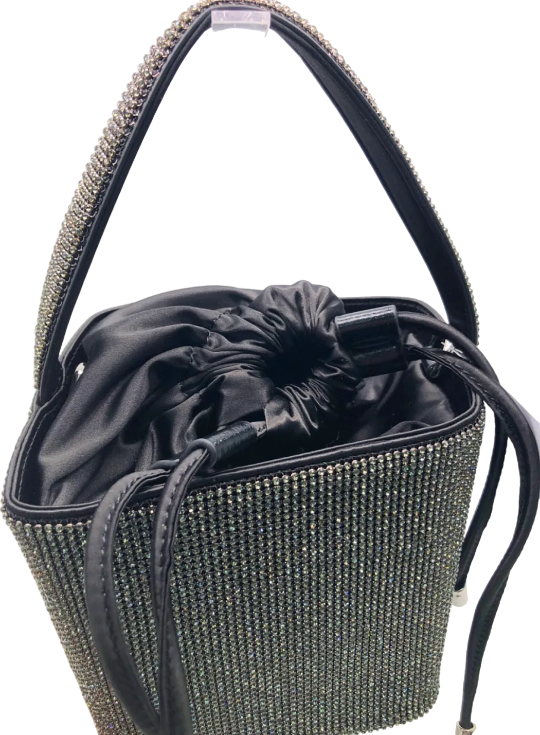 GIARITÉ Black Crystal Embellished Le Caree Box Bag