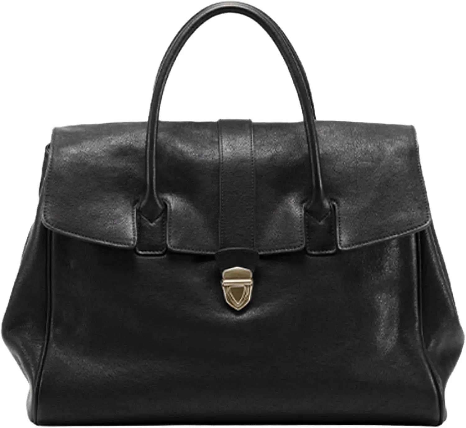 Handheld briefcase women's vintage leather large capacity commuting tanned cowhide women's bag