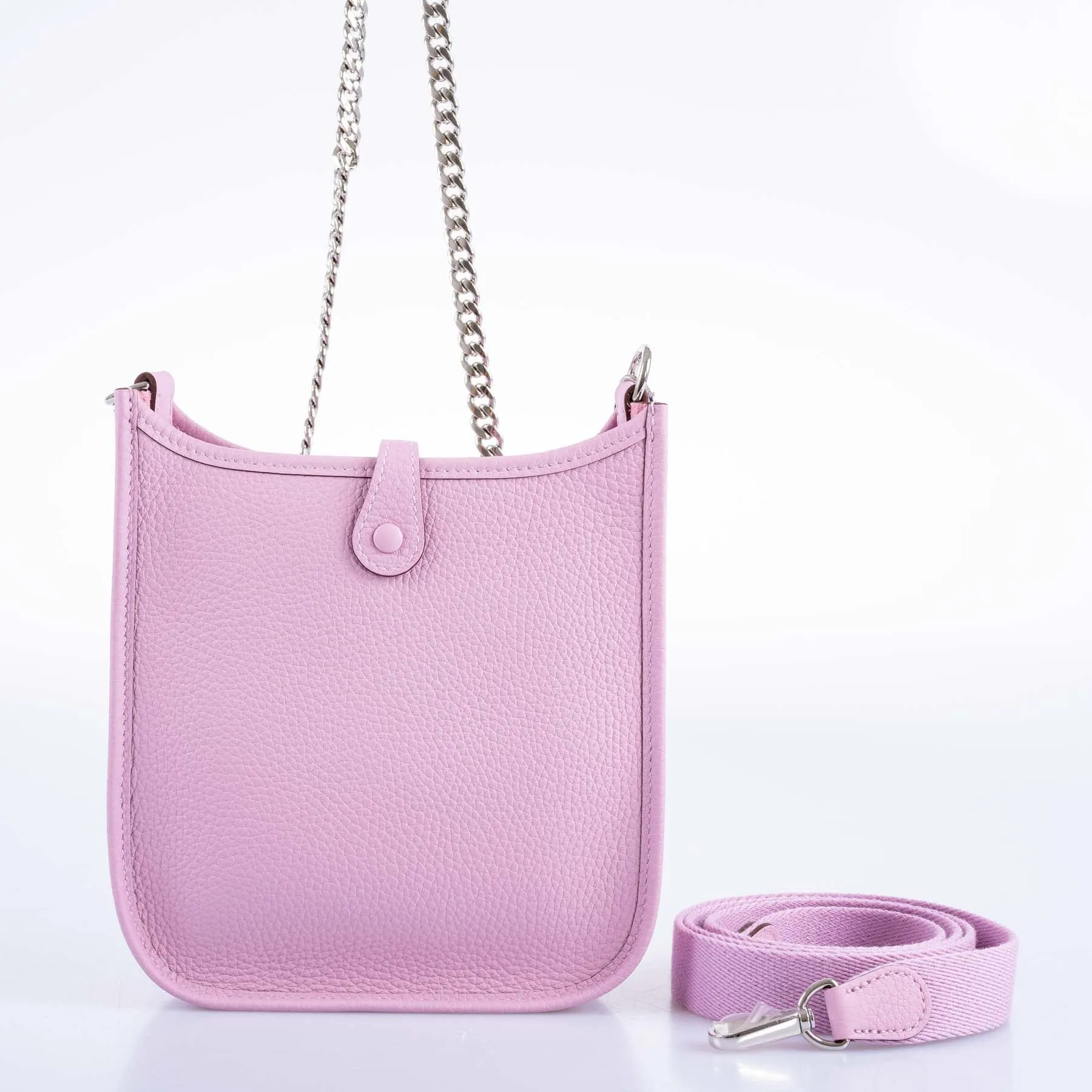 Hermès Evelyne TPM Mauve Sylvestre Clemence Palladium Hardware