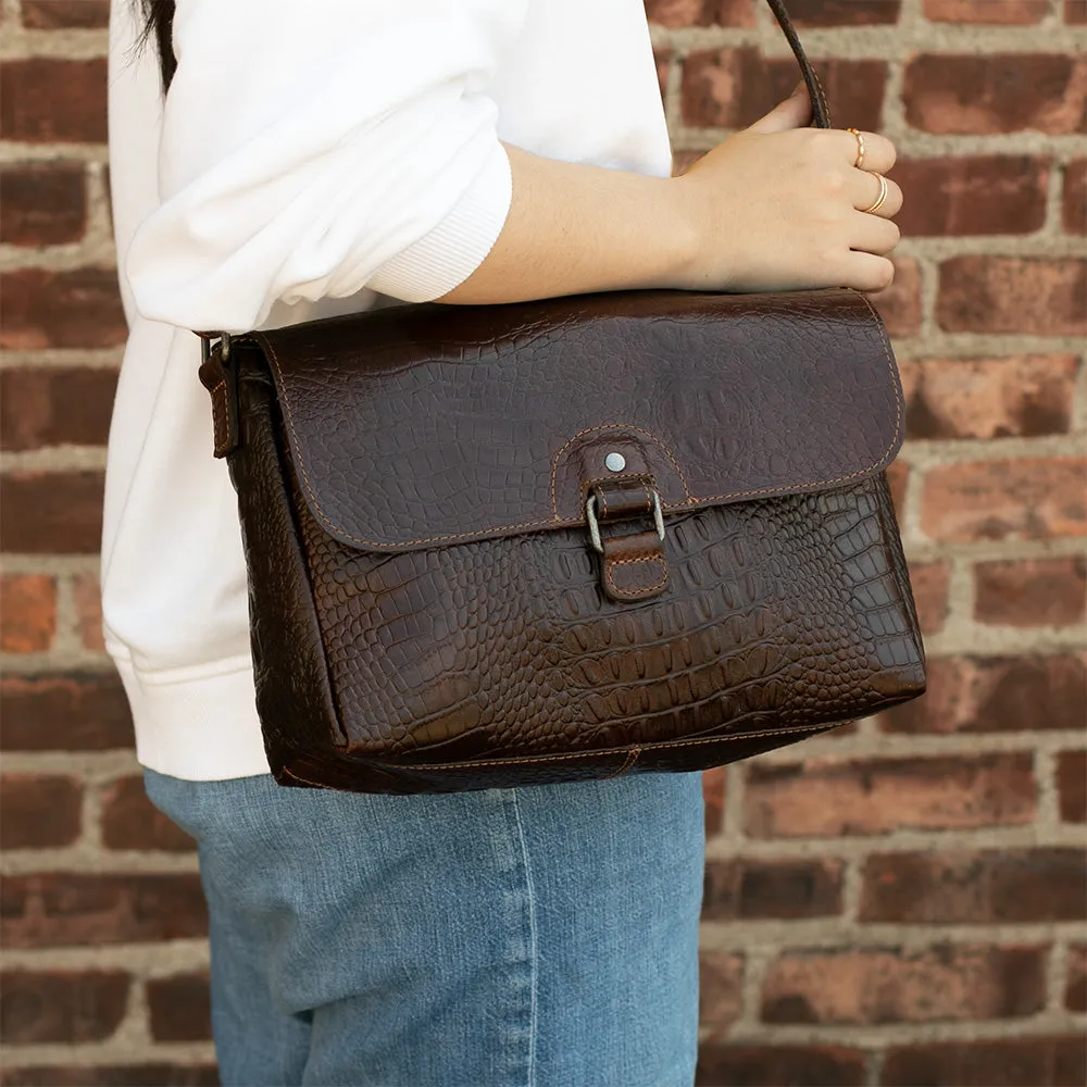 Hornback Croco Olivia Crossbody Bag #HB218