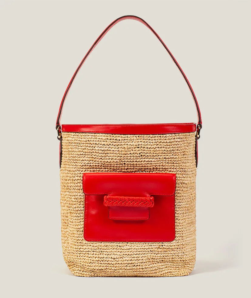 Julia - Raffia/Calfskin