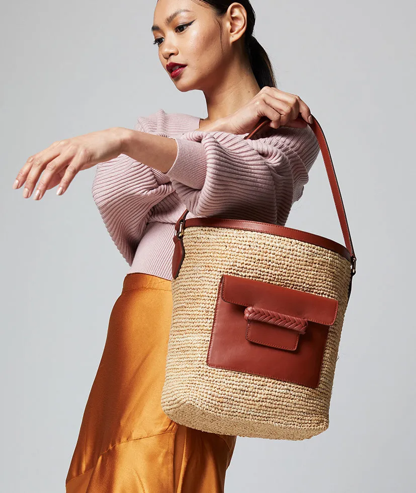 Julia - Raffia/Calfskin