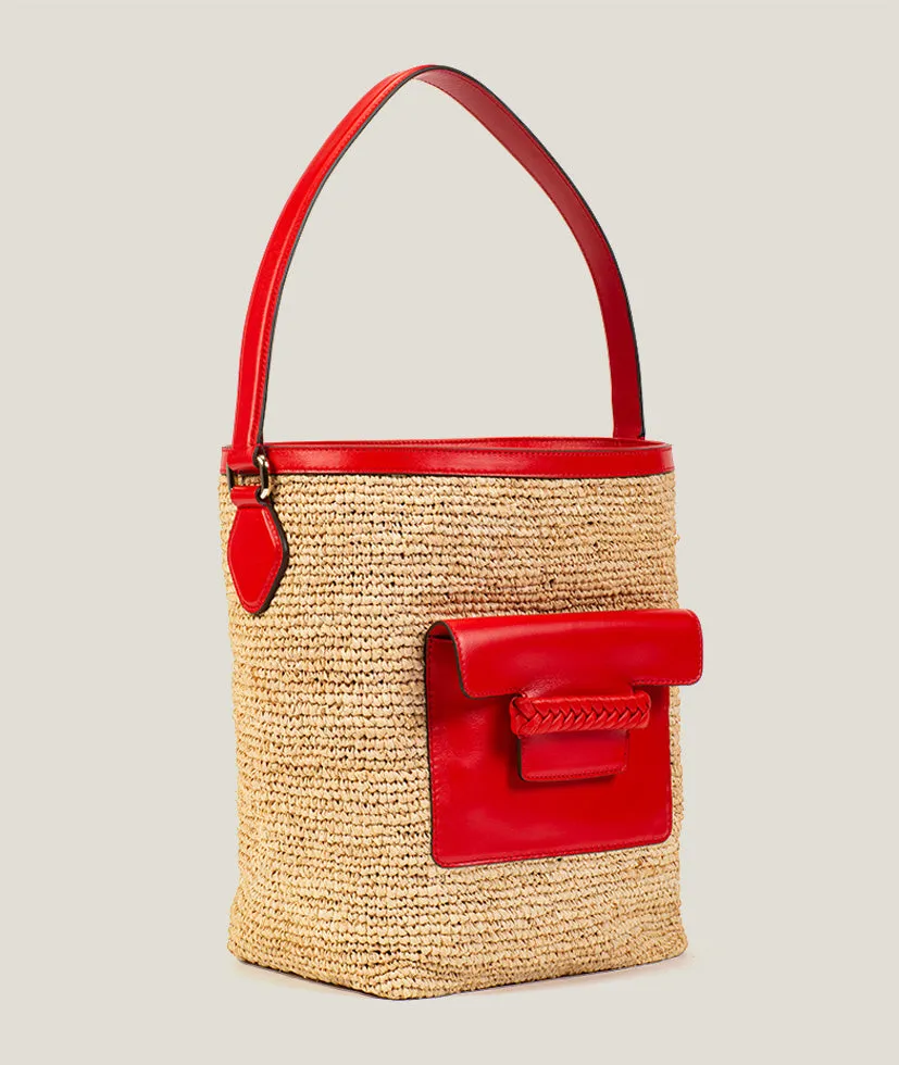 Julia - Raffia/Calfskin
