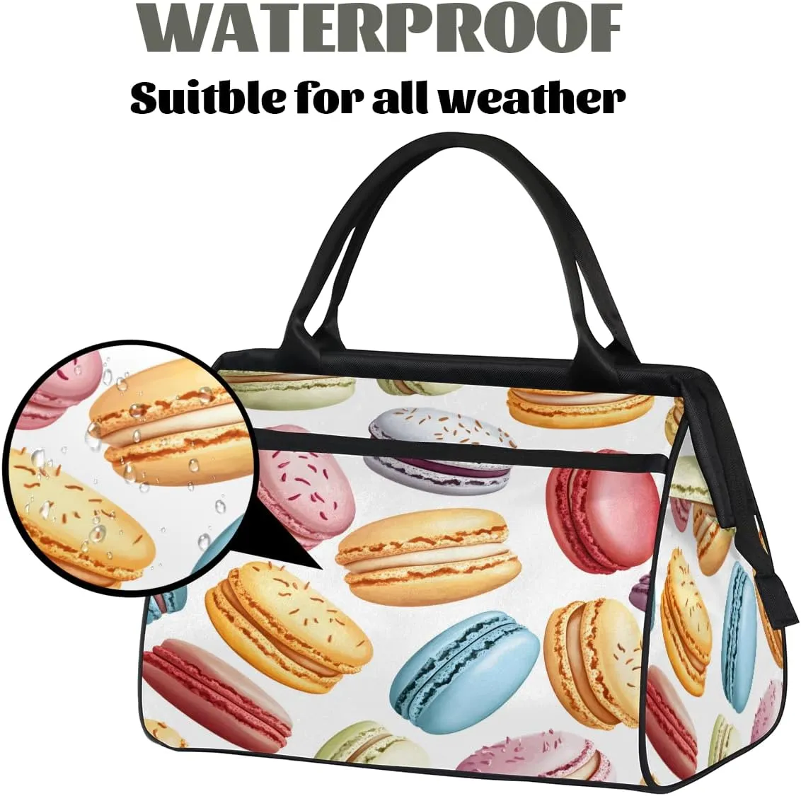 Large Tote Bag for Women with Zipper, Work Gym Tote Nurse Dance Yoga Bag for Sport, Travel