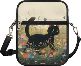 Leather Messenger Bag Womens Sling Bag Crossbody Shoulder Bags Ladies Fashion Zipper Pockets Travel Bag for Gifts