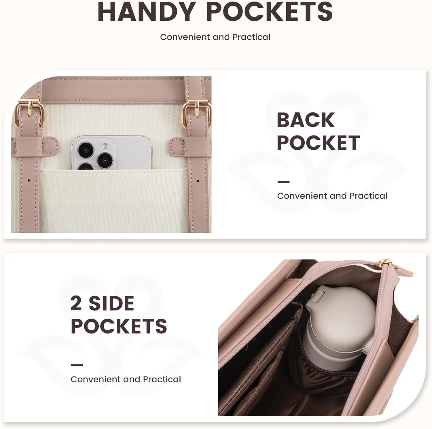 LOVEVOOK Laptop Tote for Women, 15.6 inch Canvas Laptop Bag with Clutch Purse, Computer Office Business Briefcase, Casual Handbag for Travel College Teacher School