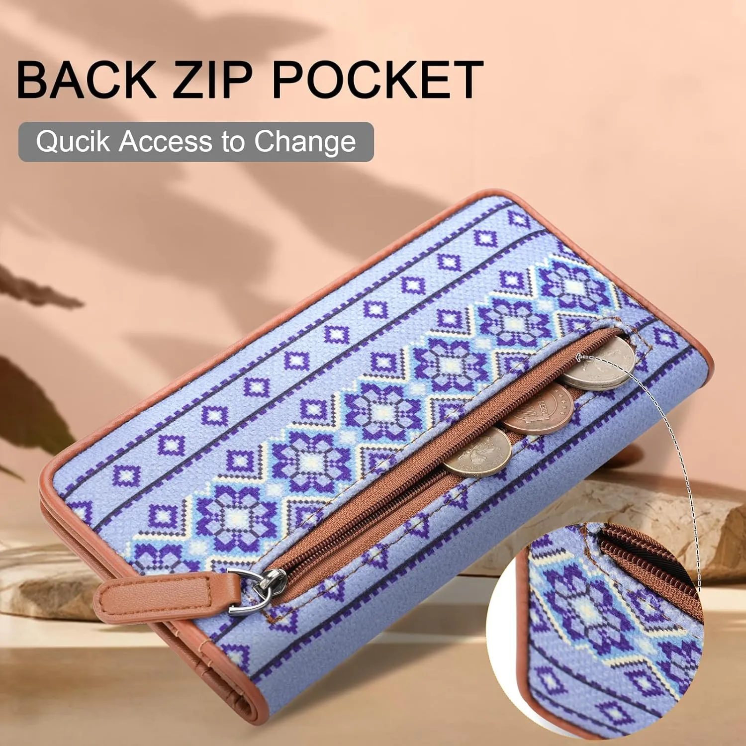 MEITRUE Slim Wallet Women Ultra Thin Leather Womens Wallet RFID Blocking Credit Card Holder Bifold Clutch Long Ladies wallet