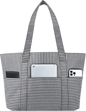 Nylon Tote Bag for Women Large Capacity Shoulder Bag Top Handle Handbag with Zipper for Work College Travel Daily