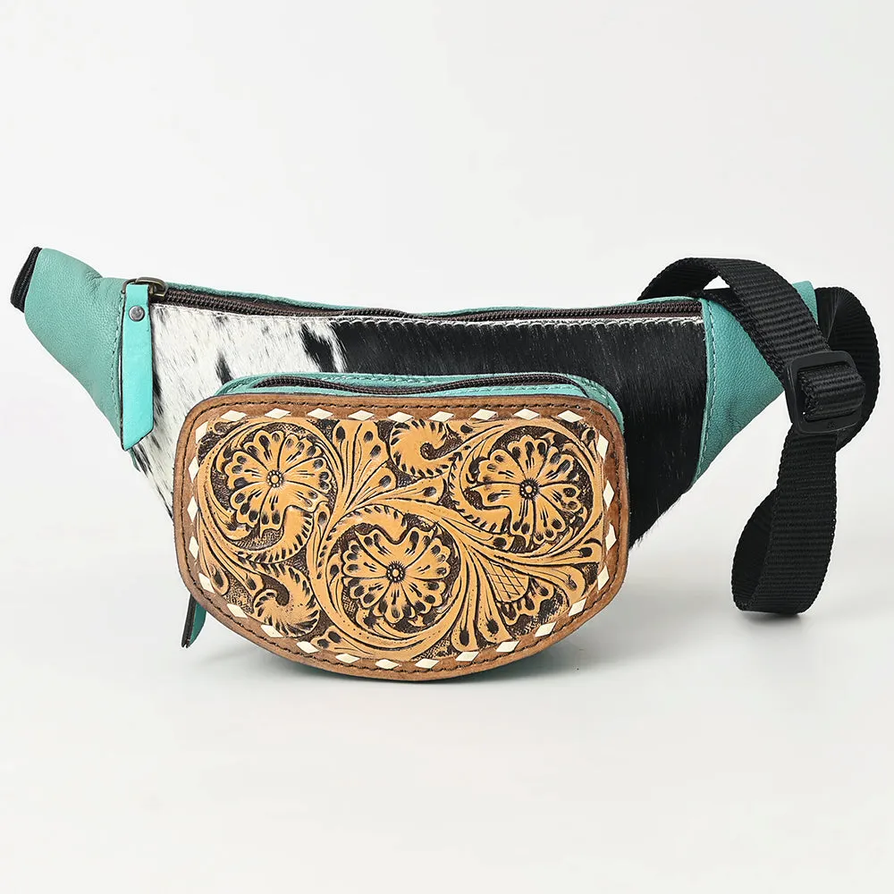 Ohlay Bags OHG185A FANNY PACK Hand Tooled Hair-on Genuine Leather women bag western handbag purse