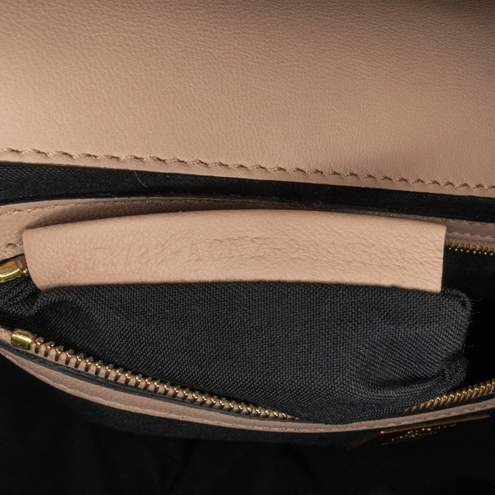 Pink Fendi Bicolor Leather Chain Midi Baguette Shoulder Bag