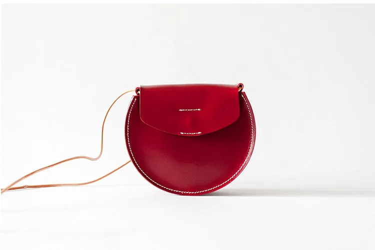 Red Leather Womens Crossbody Bags Leather Shoulder Bag Purses for Women