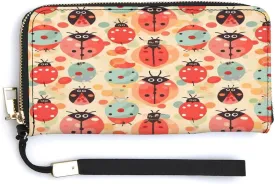 Rfid Wallet Women Personalized Ladybugs Cartoon Pattern Long Clutch Wallet Card Wallets For Women Men