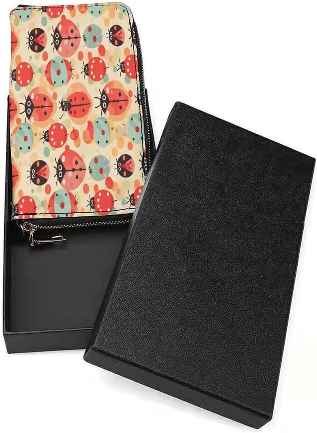 Rfid Wallet Women Personalized Ladybugs Cartoon Pattern Long Clutch Wallet Card Wallets For Women Men