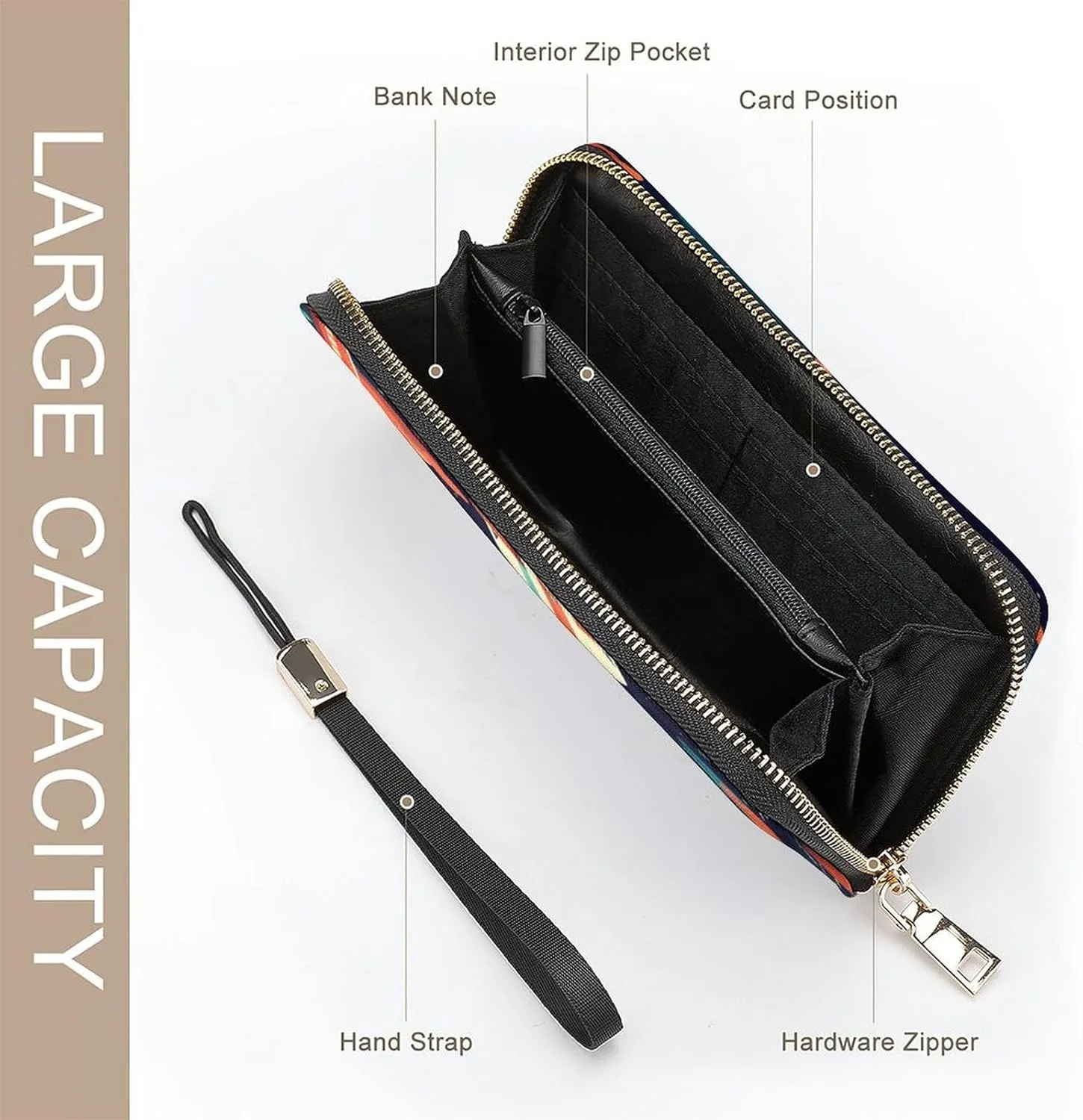 Rfid Wallet Women Personalized Rocket in Space Long Clutch Wallet Card Wallets For Women Men