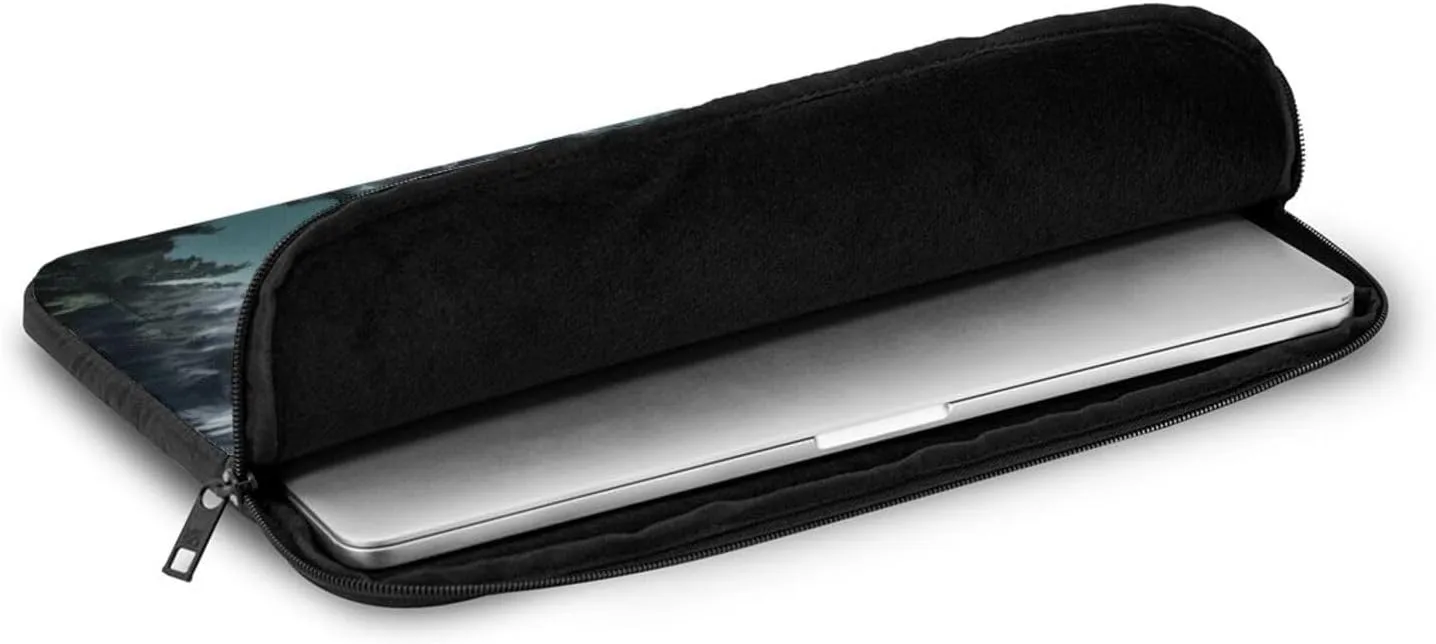 Shockproof Portable Laptop Sleeve Bag 15 inch - for Trip, Travel, Office, Daily Use - for Men and Women Glacier Fjord, Alaska Pattern