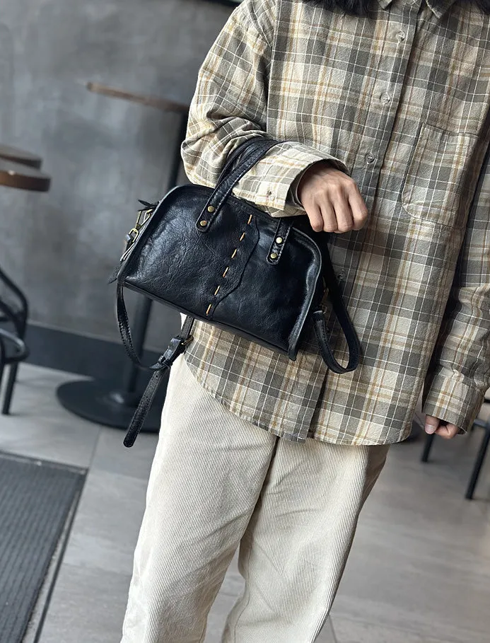 Small Black Leather Crossbody Bag Small Black Leather Purse