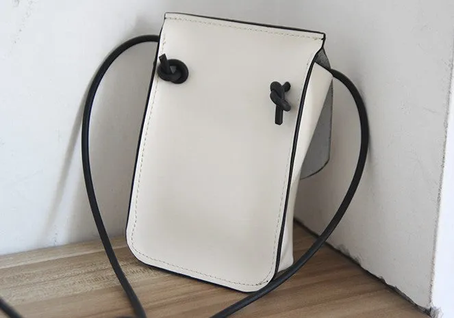 Small White Crossbody Bag Small Crossbody Bag White Leather Cell Phone Crossbody Bag
