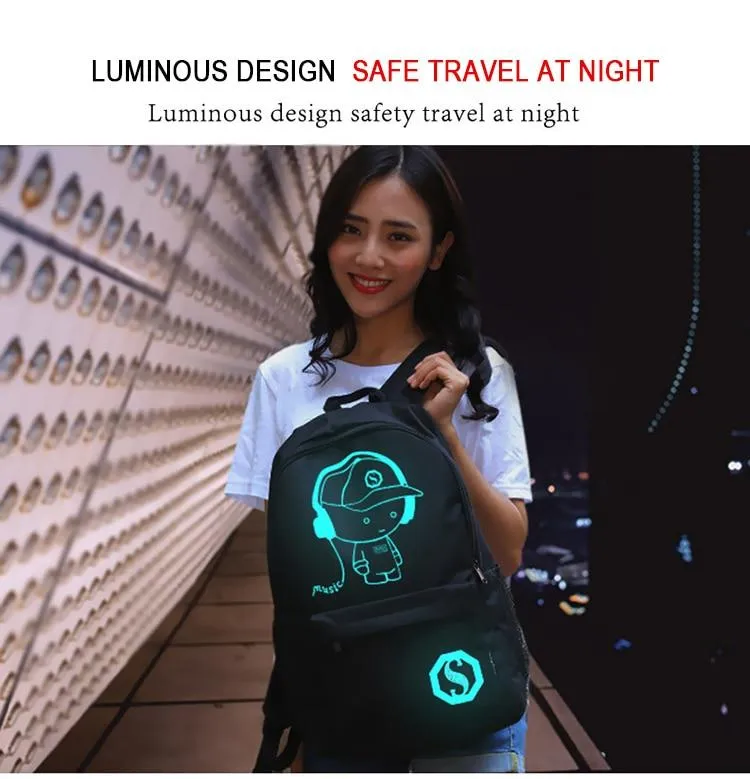 Smart Anime USB Backpack