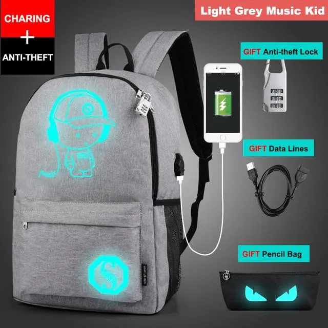 Smart Anime USB Backpack