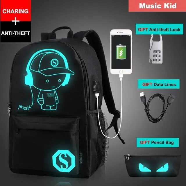 Smart Anime USB Backpack