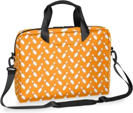 Sport Bowling Ball 14 15 15.6 inch Laptop Briefcase Shoulder Bag Orange Waterproof Travel Laptop Sleeve Case Work Computer Cover Carrying Bag
