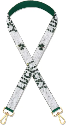 St.Patricks Day Purse Strap Replacement Beaded Lucky Shamrock Purse Strap Irish Crossbody Shoulder Bag Straps