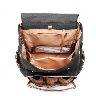 Travel Baby Changing Backpack With USB Charging Interface (Available in Black/Grey)