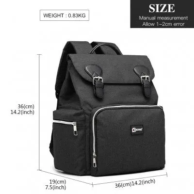 Travel Baby Changing Backpack With USB Charging Interface (Available in Black/Grey)