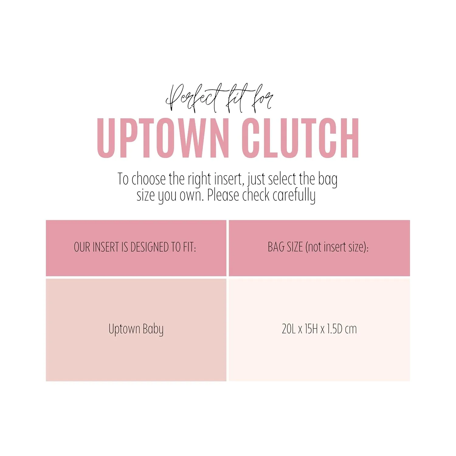 Uptown Baby Clutch Conversion Kit with Gold Chain Wristlet Insert Wallet on Chain WOC Uptown Pouch Insert (Bubblegum, 120cm Gold Chain)
